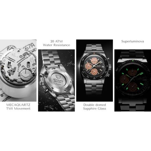 NIVADA GRENCHEN CHRONOSPORT MECAQUARTZ SALMON - AUTOCHRON - ZNAČKY