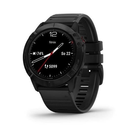 GARMIN FENIX6X PRO GLASS, BLACK/BLACK BAND (MAP/MUSIC) 010-02157-01 - GARMIN - ZNAČKY