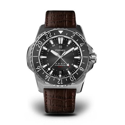 FORMEX REEF GMT AUTOMATIC CHRONOMETER BLACK DIAL WITH RED GMT - REEF - BRANDS