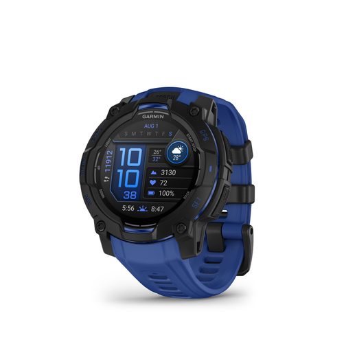 GARMIN INSTINCT® 3 – 45 MM, AMOLED BLACK S ŘEMÍNKEM BOLT BLUE / BLACK - INSTINCT 3 - ZNAČKY
