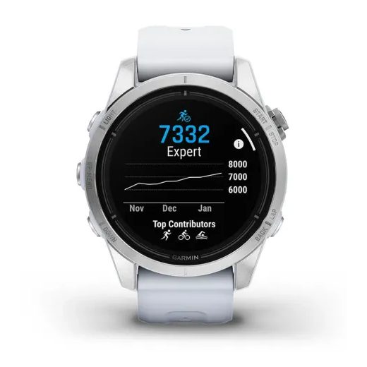 GARMIN EPIX™ PRO (GEN 2) STANDARD EDITION SILVER / WHITESTONE BAND - 010-02802-01 - GARMIN - BRANDS