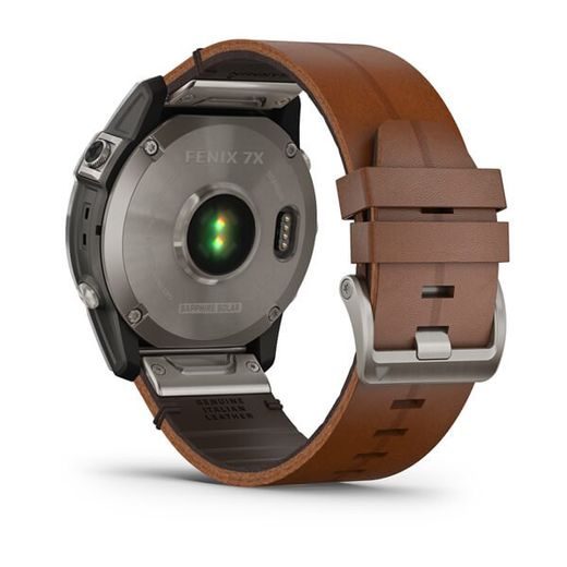 GARMIN FENIX 7X PRO SAPPHIRE SOLAR TITAN/ BROWN LEATHER BAND - 010-02541-19 - FENIX 7X - ZNAČKY