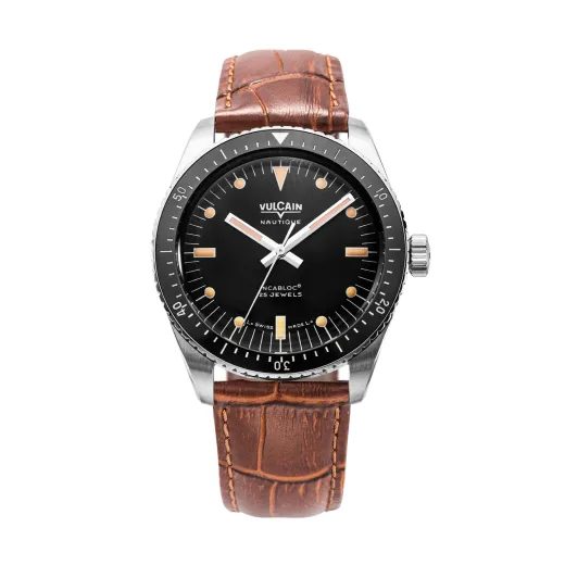 VULCAIN SKINDIVER NAUTIQUE BLACK WITH KHAKI BROWN LUM - SKINDIVER NAUTIQUE - ZNAČKY
