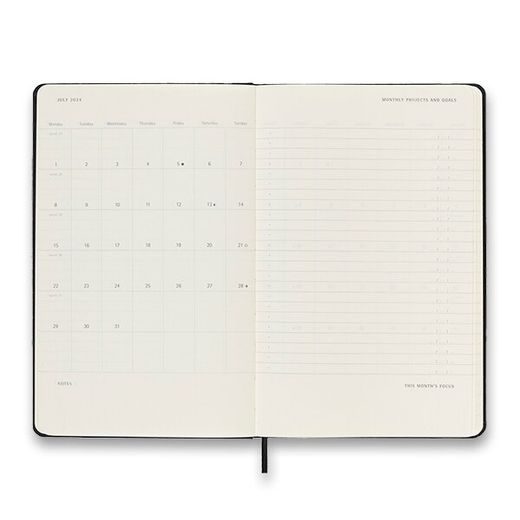 DIÁŘ MOLESKINE PRO 2024 ČERNÝ - TÝDENNÍ - TVRDÉ DESKY - L 1206/5723817 - DIÁŘE A ZÁPISNÍKY - OSTATNÍ