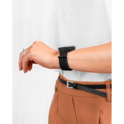 ŘEMÍNEK HIRSCH VOCEM PRO APPLE WATCH - ČERNÝ - STRAPS - ACCESSORIES