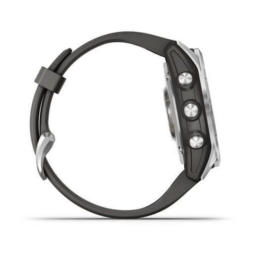 GARMIN FENIX 7S GLASS SILVER / GRAPHITE SILICONE BAND - 010-02539-01 - FENIX 7S - ZNAČKY