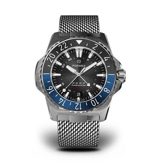 FORMEX REEF GMT AUTOMATIC CHRONOMETER BLACK DIAL WITH RED GMT - REEF - BRANDS