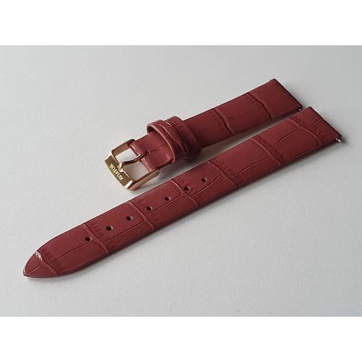 BORDEAUX LEATHER STRAP AVIATOR FOR DOUGLAS MOONFLIGHT V.1.33.2.265.4 - GOLD BUCKLE - STRAPS - ACCESSORIES