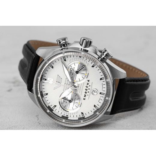 VOSTOK EUROPE LIMITOVANÁ EDICE EMBÉČKA CHRONO LINE 6S21-325A491 - ČERNÝ KOŽENÝ ŘEMÍNEK - EMBÉČKA - ZNAČKY