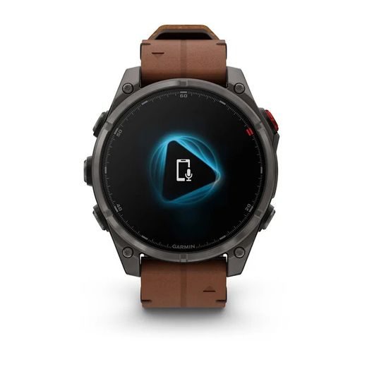 GARMIN FĒNIX® 8 PRO – 47 MM, AMOLED SAPPHIRE, CARBON GREY DLC TITANIUM S CHESTNUT KOŽENÝM ŘEMÍNKEM 010-03198-40 - FENIX 8 PRO 47MM - ZNAČKY