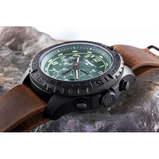 TRASER P96 OUTDOOR PIONEER EVOLUTION CHRONO GREEN LEATHER - SPORT - BRANDS