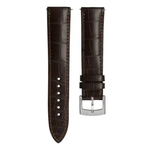 KOŽENÝ ŘEMÍNEK BIATEC | HNĚDÝ Z PRAVÉHO ALIGÁTORA - 20 MM - STRAPS - ACCESSORIES