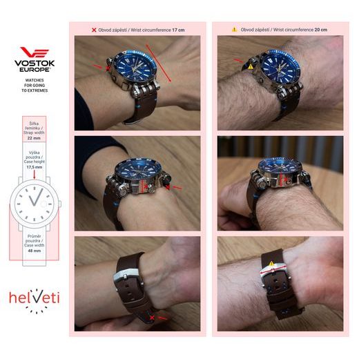 VOSTOK EUROPE ENERGIA ROCKET AUTOMATIC GMT NH34-575C719 - ČERNÝ GUMOVÝ ŘEMÍNEK - ENERGIA ROCKET - ZNAČKY