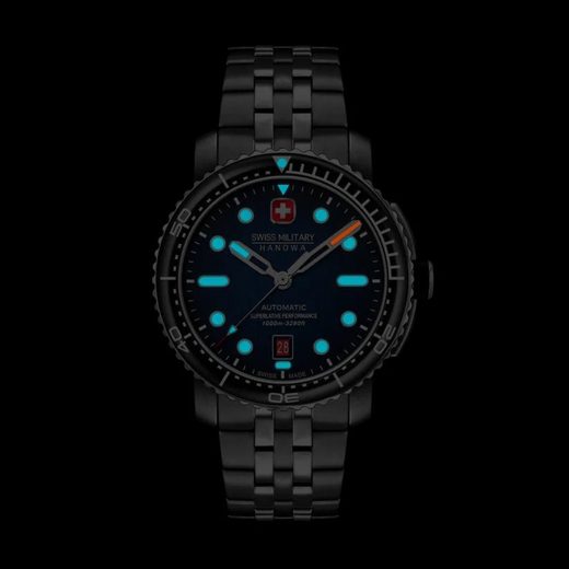 SWISS MILITARY HANOWA - MAITRE PLONGEUR AUTOMATIC SMWGL0002002SET - GENTS COLLECTION - ZNAČKY