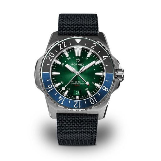 FORMEX REEF GMT AUTOMATIC CHRONOMETER GREEN DIAL WITH RED GMT - REEF - BRANDS