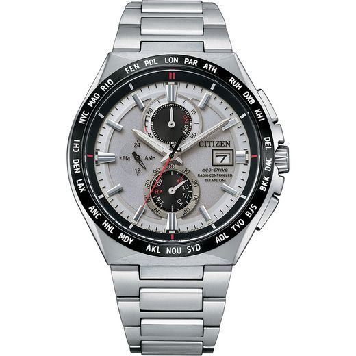 CITIZEN WORLDTIME RADIO CONTROLLED SUPER TITANIUM AT8234-85A - SUPER TITANIUM - BRANDS