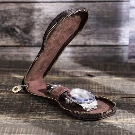 KOŽENÉ CESTOVNÍ POUZDRO HELVETI (PRO 1 HODINKY - ZIP) - BOXY NA HODINKY - OSTATNÍ