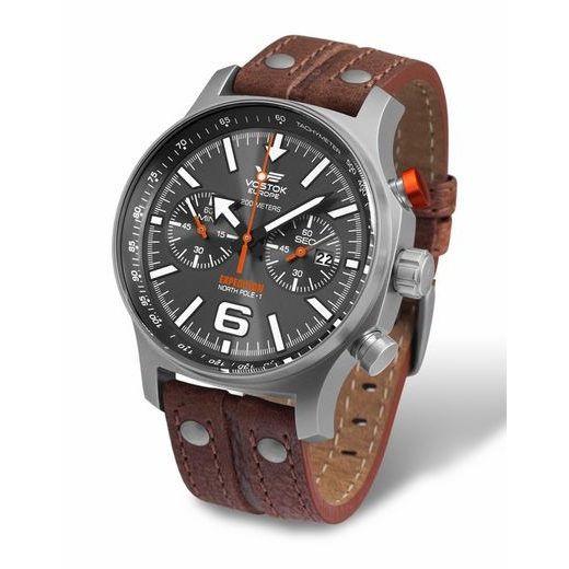 KOŽENÝ ŘEMÍNEK VOSTOK EUROPE PRO EXPEDITION - HNĚDÝ/MATNÁ SPONA - ŘEMÍNKY - OSTATNÍ