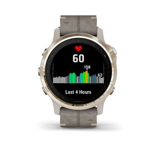 GARMIN FENIX6S PRO SAPPHIRE, GOLD/SUEDE BAND (MAP/MUSIC) 010-02159-40 - GARMIN - ZNAČKY