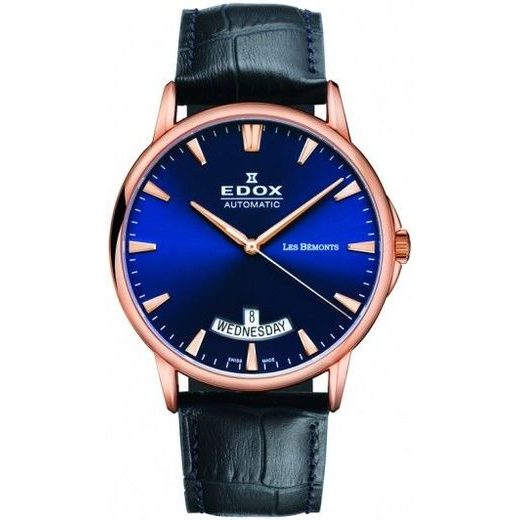 EDOX LES BÉMONTS DAY DATE 83015-37R-BUIR - LES BÉMONTS - ZNAČKY