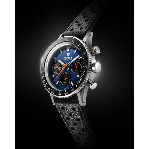 NIVADA GRENCHEN CHRONOKING MECAQUARTZ RACING BLUE - INTER. BEZEL - CHRONOMASTER - BRANDS