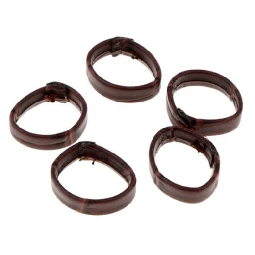 DARK BROWN LEATHER EYELET 20 MM (1PC) - STRAPS - ACCESSORIES