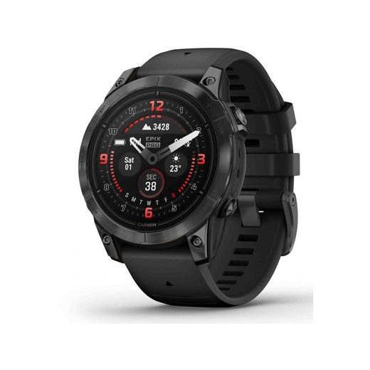 GARMIN EPIX™ PRO (GEN 2) SAPPHIRE EDITION CARBON GRAY DLC TITANIUM / BLACK LEATHER BAND - 010-02803-30 - EPIX - ZNAČKY