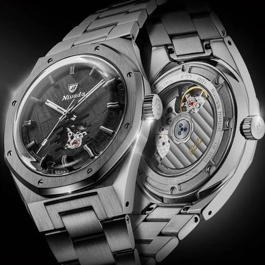 NIVADA GRENCHEN F77 TITANIUM METEORITE OPEN HEART MK2 - 38 MM - F77 - BRANDS