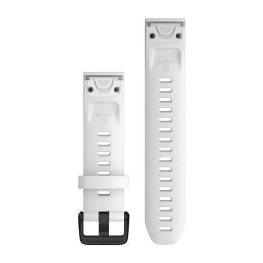 GARMIN QUICKFIT 20 STRAP, SILICONE, WHITE, BLACK BUCKLE - 010-12865-00 - STRAPS - ACCESSORIES