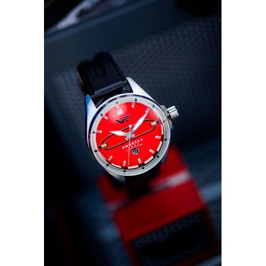 VOSTOK EUROPE LIMITOVANÁ EDICE EMBÉČKA AUTOMATIC LINE NH35-325A495 - BLACK LEATHER STRAP - EMBÉČKA - BRANDS