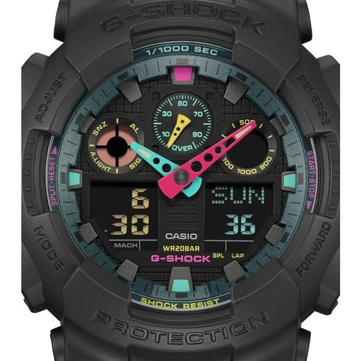 CASIO G-SHOCK GA-100MF-1AER MULTI-FLUORESCENT ACCENTS SERIES - G-SHOCK - BRANDS