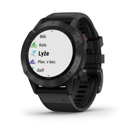 GARMIN FENIX 6 PRO GLASS, BLACK/BLACK BAND (MAP/MUSIC) 010-02158-02 - GARMIN - BRANDS