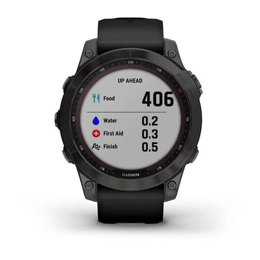 GARMIN FENIX 7 SAPPHIRE SOLAR TITAN BLACK/ BLACK SILICONE BAND - 010-02540-35 - FENIX 7 - BRANDS