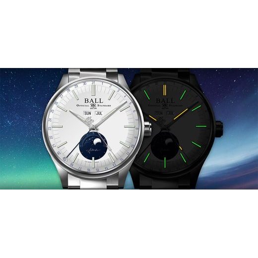 BALL ENGINEER II MOON CALENDAR NM3016C-S1J-WH - ENGINEER II - BRANDS