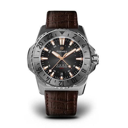 FORMEX REEF GMT AUTOMATIC CHRONOMETER BLACK DIAL WITH ROSE GOLD - REEF - BRANDS