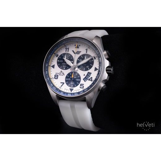 VOSTOK EUROPE SPACE RACE CHRONO LINE 6S30-325A743 - WHITE RUBBER STRAP (LUMINOUS) - SPACE RACE - BRANDS