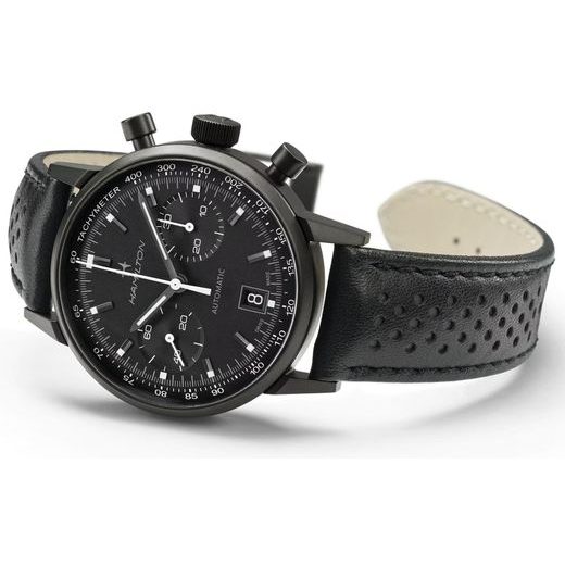 HAMILTON AMERICAN CLASSIC INTRA-MATIC AUTO CHRONO ALL BLACK EDITION H38446730 - AMERICAN CLASSIC - BRANDS