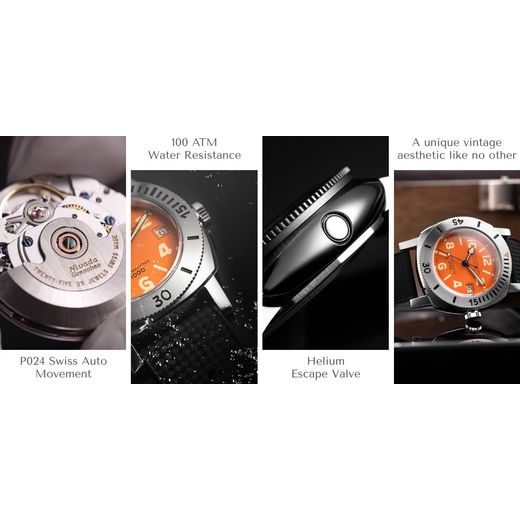 NIVADA GRENCHEN DEPTHMASTER NUMERALS ORANGE - DEPTHMASTER - BRANDS