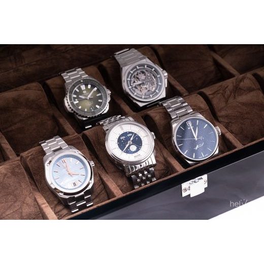 DŘEVĚNÝ BOX NA HODINKY HELVETI (PRO 12 HODINEK) - BOXY NA HODINKY - OSTATNÍ