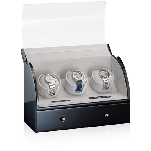 WATCH WINDER DESIGNHÜTTE BASEL 3 LCD 70005-25 - WATCH WINDERS - ACCESSORIES