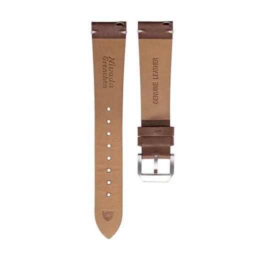 BROWN LEATHER STRAP NIVADA GRENCHEN - STRAPS - ACCESSORIES