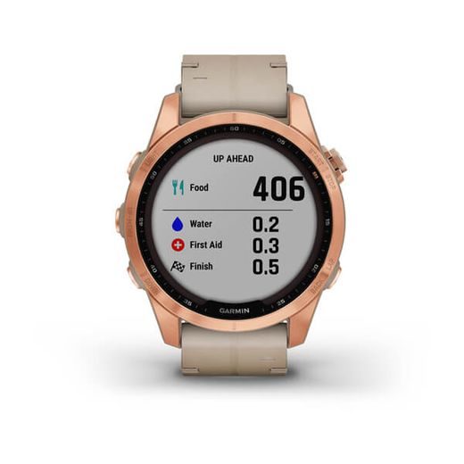 GARMIN FENIX 7S PRO SAPPHIRE SOLAR TITAN ROSE GOLD/ LIMESTONE LEATHER BAND - 010-02539-35 - FENIX 7S - ZNAČKY