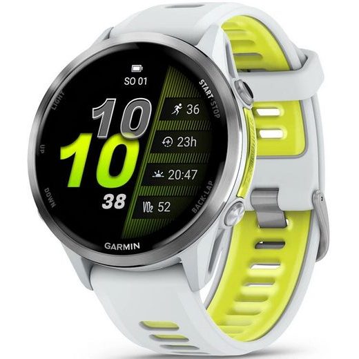 GARMIN FORERUNNER® 970 TITANOVÁ LUNETA WHITESTONE A POLOPRŮHLEDNÝ ŘEMÍNEK WHITESTONE/AMP YELLOW 010-02969-11 - FORERUNNER 970 - BRANDS