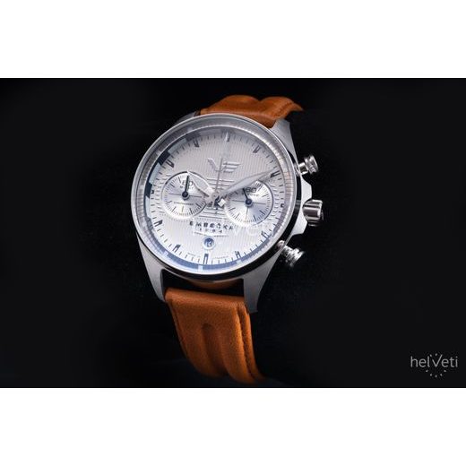 VOSTOK EUROPE LIMITOVANÁ EDICE EMBÉČKA CHRONO LINE 6S21-325A491 - HNĚDÝ KOŽENÝ ŘEMÍNEK - EMBÉČKA - ZNAČKY