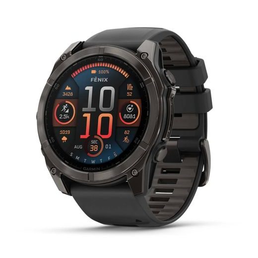 FENIX® 8 – 51 MM, AMOLED SAPPHIRE, CARBON GREY DLC S BLACK/GREY SILIKONOVÝM ŘEMÍNKEM 010-02905-21 - FENIX 8 51MM - ZNAČKY