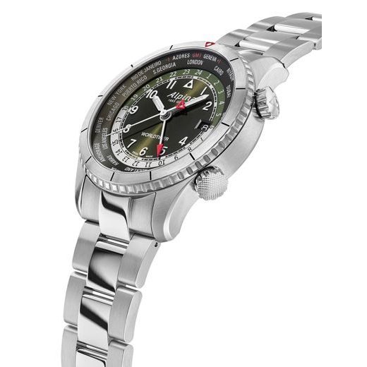 ALPINA STARTIMER PILOT QUARTZ WORLDTIMER AL-255GR4S26B - STARTIMER PILOT QUARTZ - BRANDS