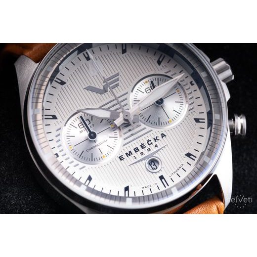 VOSTOK EUROPE LIMITOVANÁ EDICE EMBÉČKA CHRONO LINE 6S21-325A491 - HNĚDÝ KOŽENÝ ŘEMÍNEK - EMBÉČKA - ZNAČKY