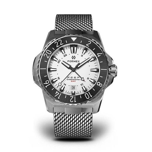 FORMEX REEF GMT AUTOMATIC CHRONOMETER WHITE DIAL WITH RED GMT - REEF - ZNAČKY