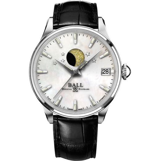 BALL TRAINMASTER MOON PHASE LADIES NL3082D-LLJ-WH - TRAINMASTER - BRANDS