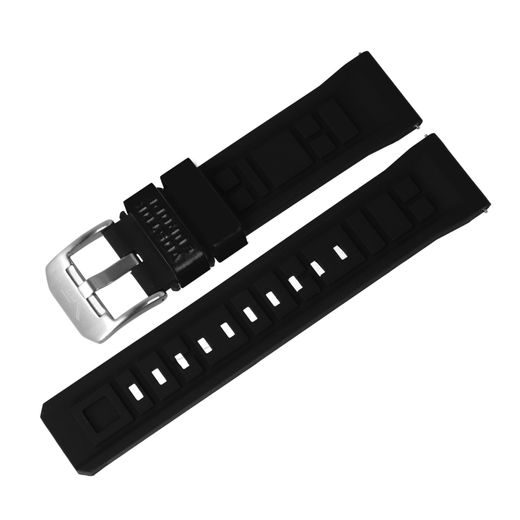 SILICONE STRAP VOSTOK EUROPE FOR SYSTEMA PERIODICUM - BLACK - STRAPS - ACCESSORIES